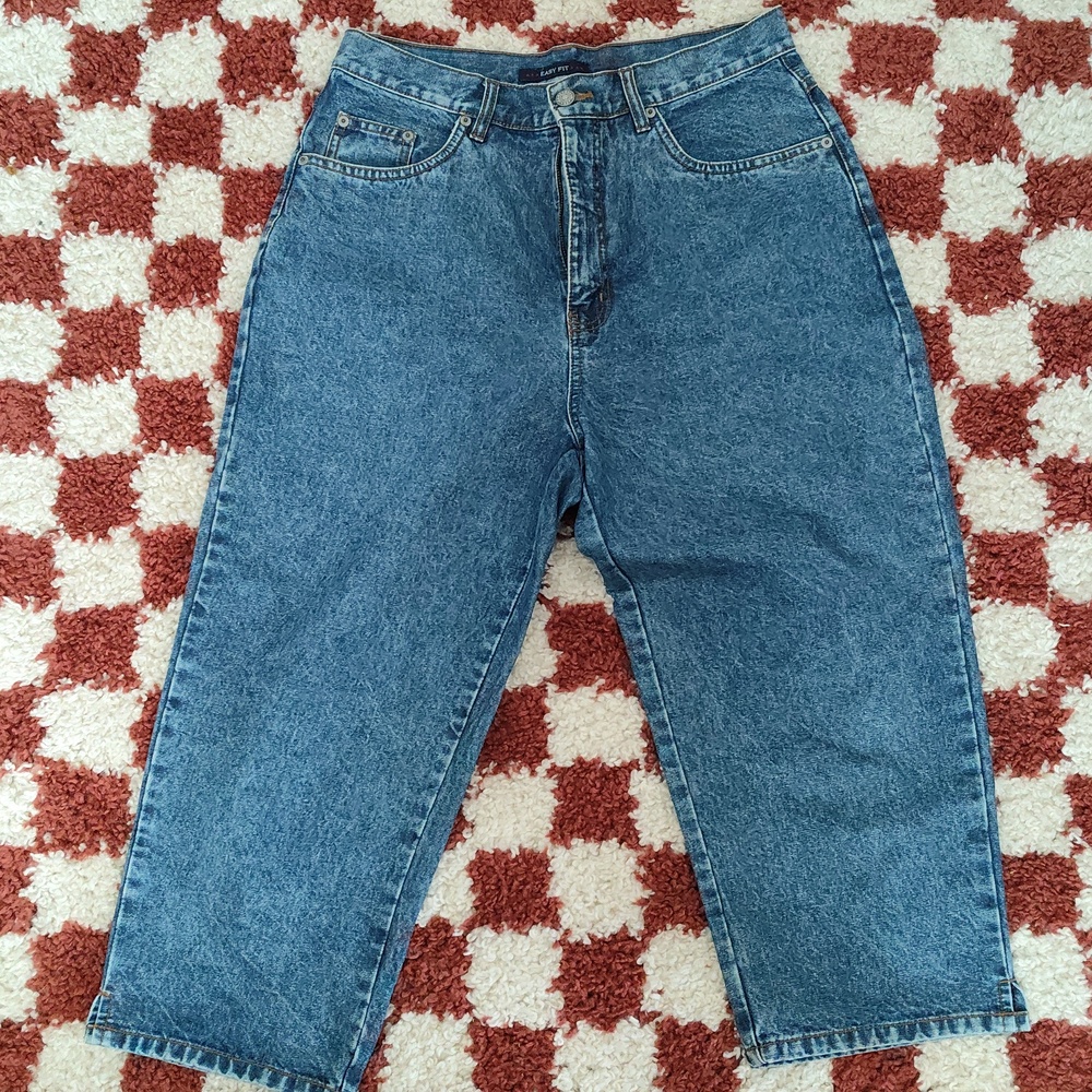 Bill Blass Jeans Easy Fit Cropped High Waisted Jeans